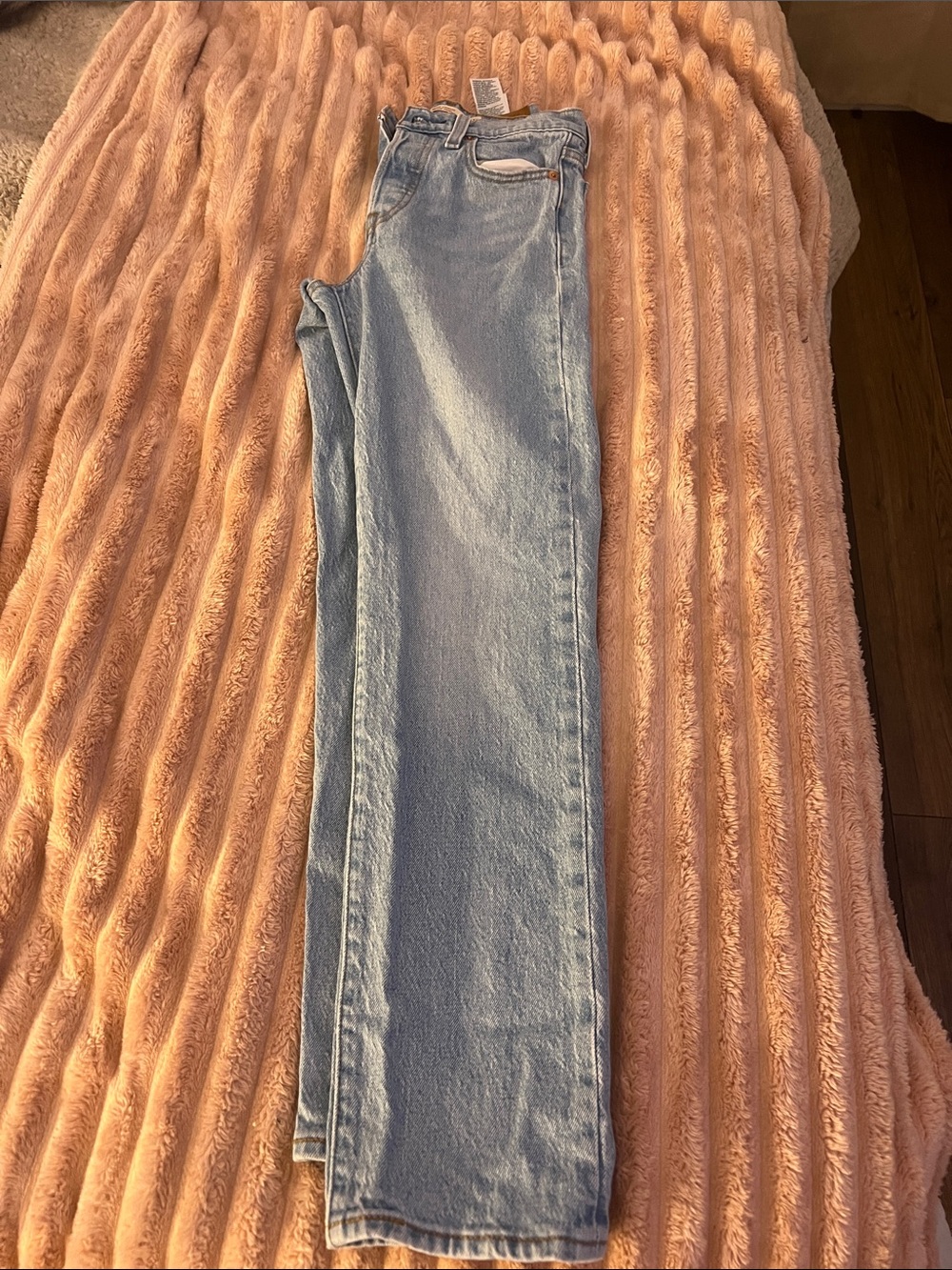 Classic Light Blue Levi Strauss Women's Straight-Leg Jeans